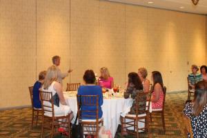 Tracy Garner, VP of Finance for the Alpha Delta Pi Foundation, spoke to the group. 